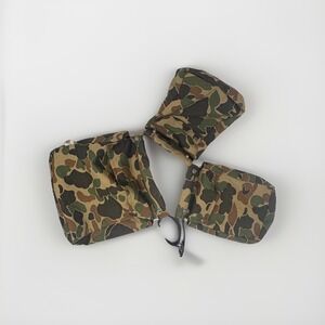 Vtg Rattlers Camo Utility Belt Hunting Pouch G Hook Cordura Canvas Made in USA